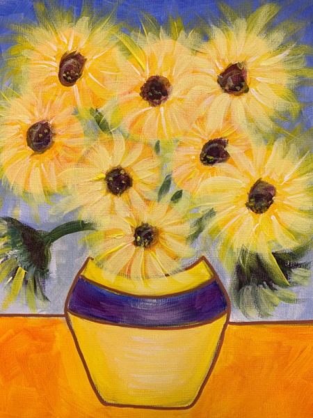 Van Gogh's Sunflowers - Half Day Workshop | 2-5pm - Main Banner