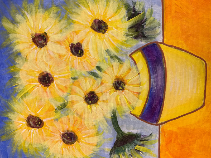 Cocktails & Canvas | Van Gogh Sunflowers - Main Banner