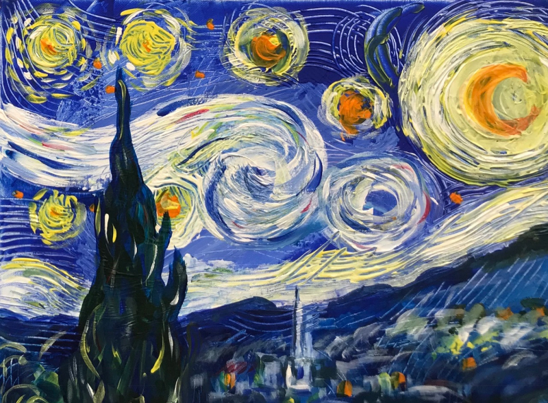 Cocktails & Canvas | Van Gogh Starry Night - Main Banner